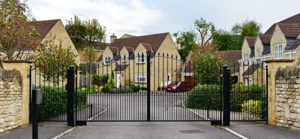 residential security - view of a mansion